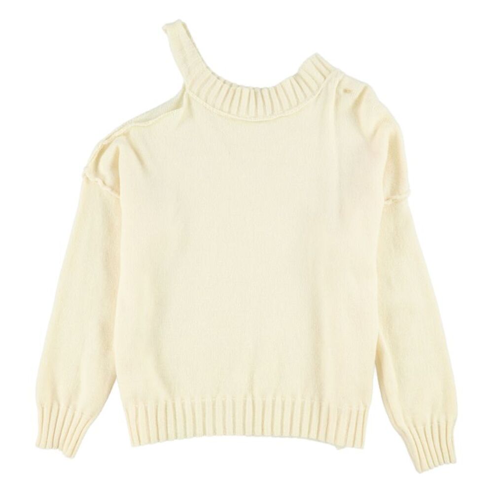 American Eagle Womens Cut-Out Neck Pullover Sweater, Off-White, One Size, DM